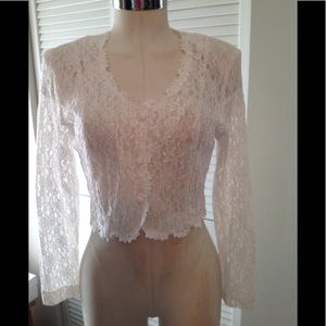 Vintage Lace button up long sleeve top